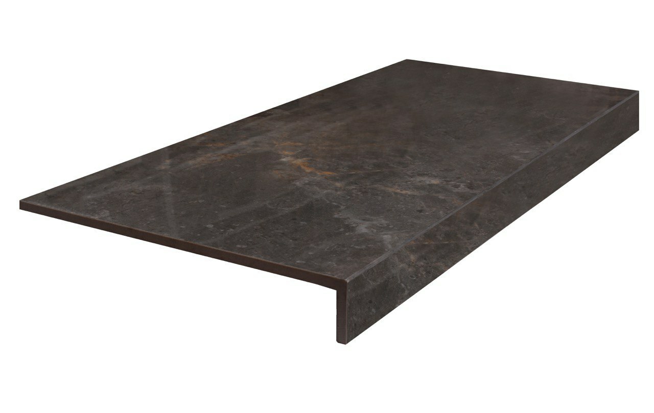 Ступень прямая с капиносом SG 30060004 Мастер Графит 295х597х40 Котто Керамика - Зображення