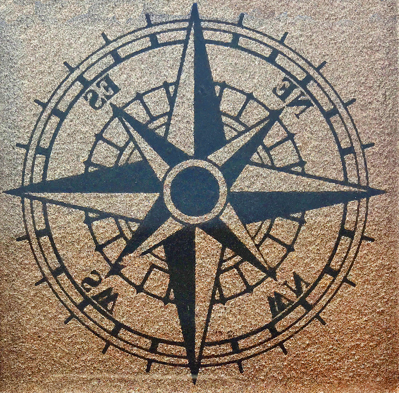 Вставка Tako GTР 73009 Compass Brown Silver 73х73х8 Котто Кераміка - Зображення