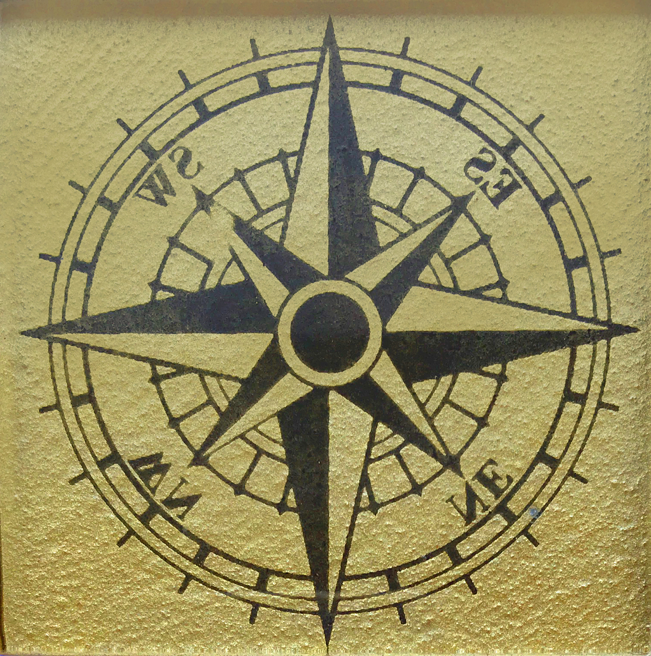 Вставка Tako GTР 73008 Compass Beige Gold 73х73х8 Котто Керамика - Зображення