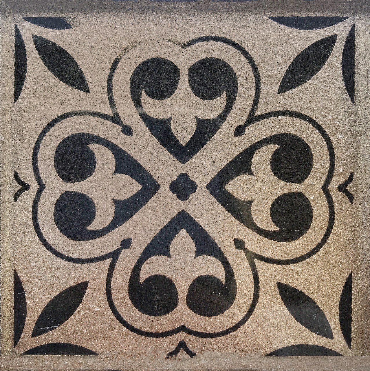 Вставка Tako GTР 73006 Light Brown Silver 73х73х8 Котто Керамика - Зображення