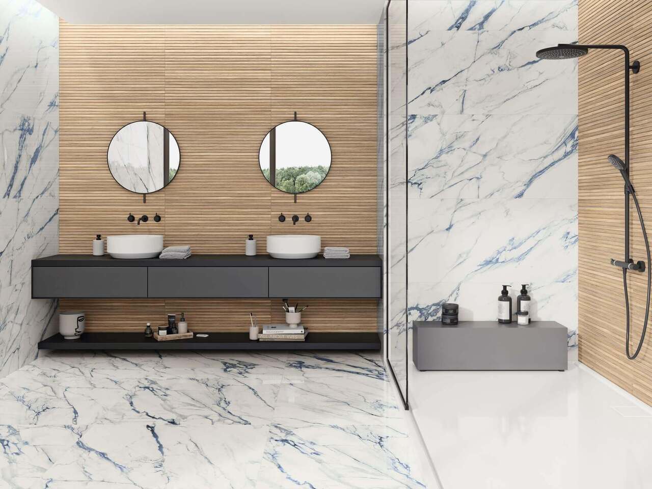 Плитка керамогранітна 1840 Blue Calacatta RECT PULIDO 980x980 Porcelanite Dos - Зображення 1908264-b4e35.jpg