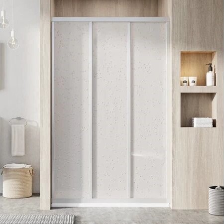 Душові двері трьохелементні ASDP3-130 1980 Pearl White RAVAK - Зображення