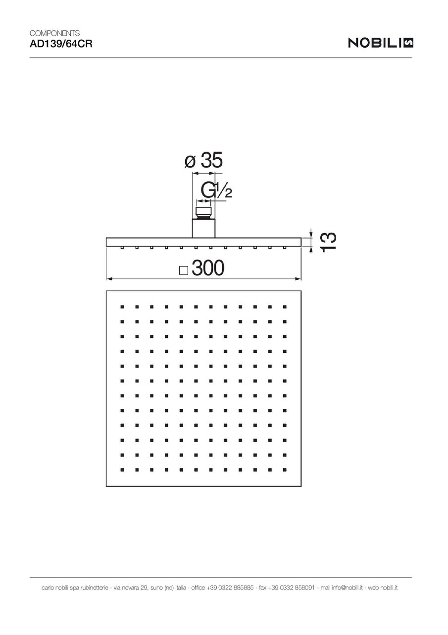 Верхній душ AD139-64CR Nobili - Зображення 1908517-7c48f.jpg