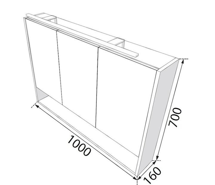 Шафка-дзеркало Silvia 100 LED Oak matt RADAWAY - Зображення 1909131-90b05.jpg