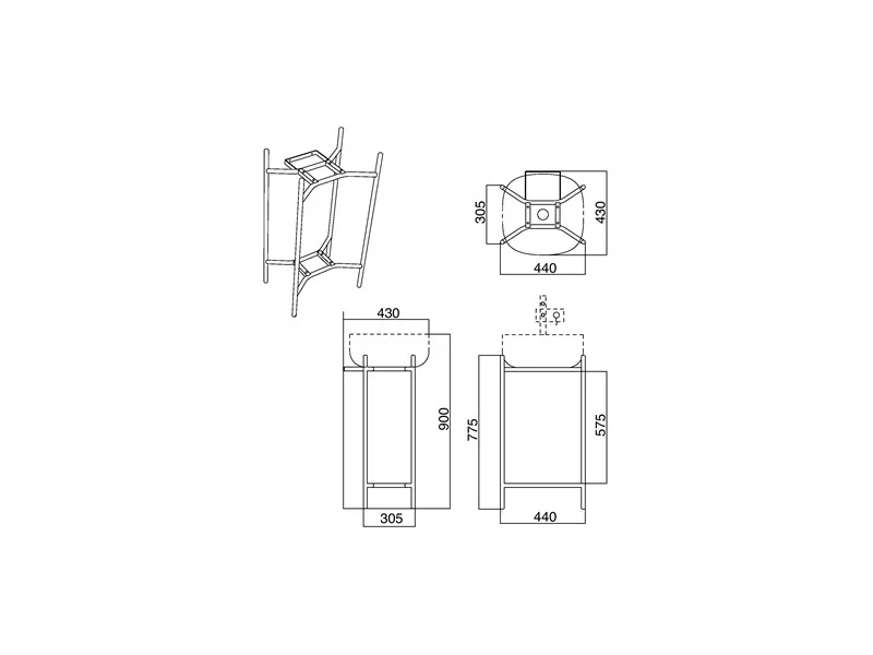 Консоль під умивальник DIVA 2702NROP Scarabeo - Зображення 1910264-f9270.jpg