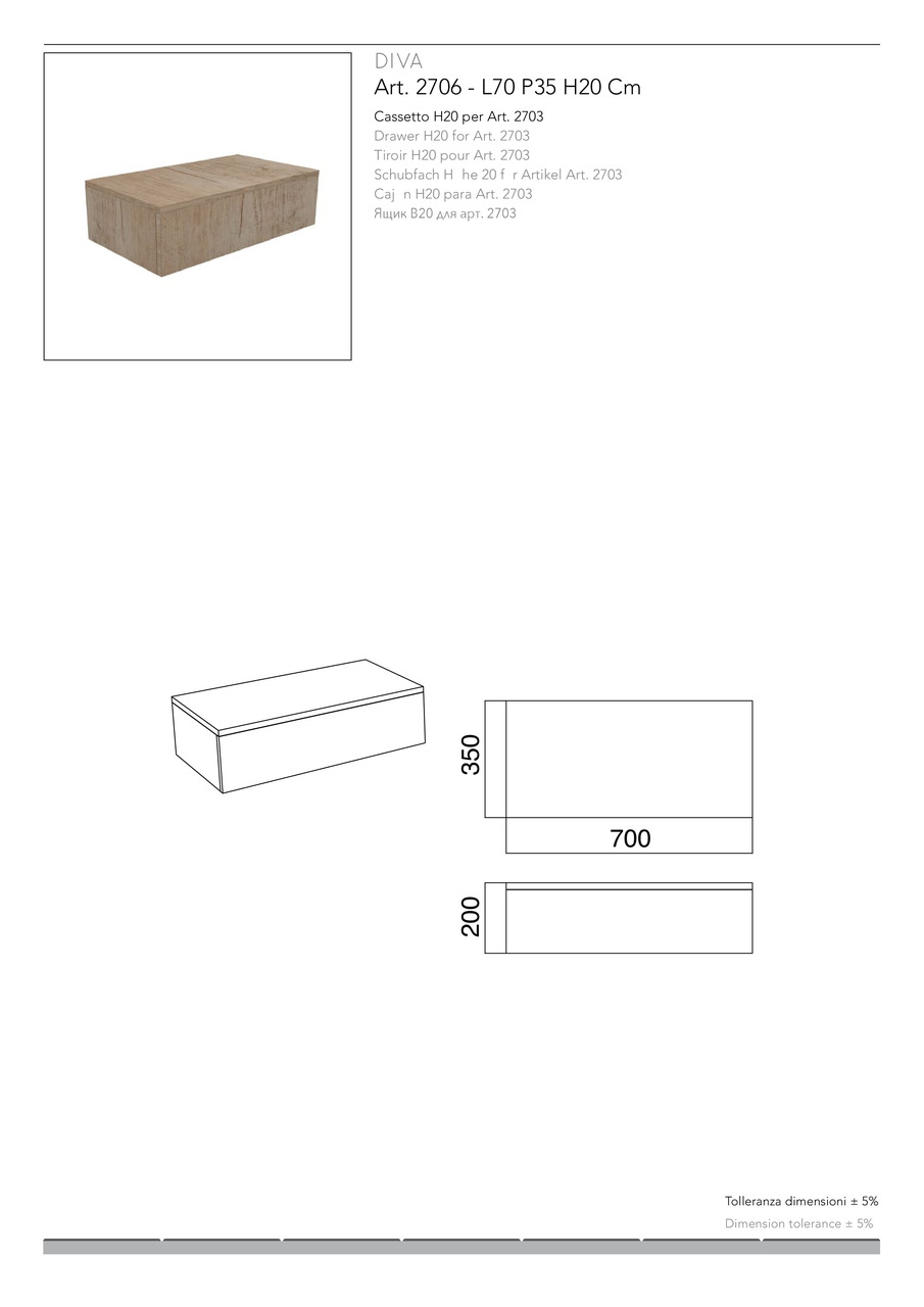 Шафка для консолі DIVA H20 Alpaca 270696 Scarabeo - Зображення 1910288-d92e0.jpg