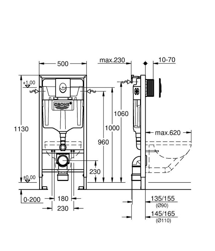Інсталяція для унітаза 3 в 1 Rapid SL 38722001 Grohe - Зображення 1910804-1504a.jpg