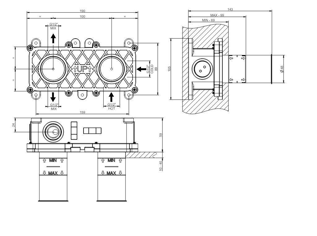 Вбудована частина змішувача 54073239 Gessi - Зображення 1910890-c9550.jpg