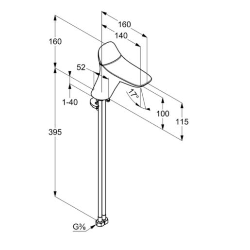 Змішувач для умивальника DN 15 Ambienta (530260575), Kludi - Зображення 191258-d6ec2.jpg