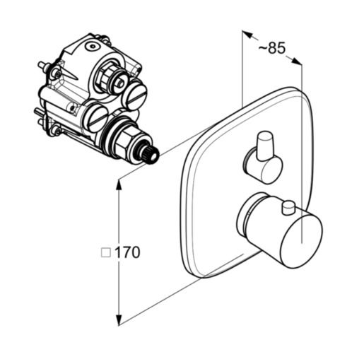 Змішувач для душу Ambienta (538300575), Kludi - Зображення 191263-e4f8e.jpg