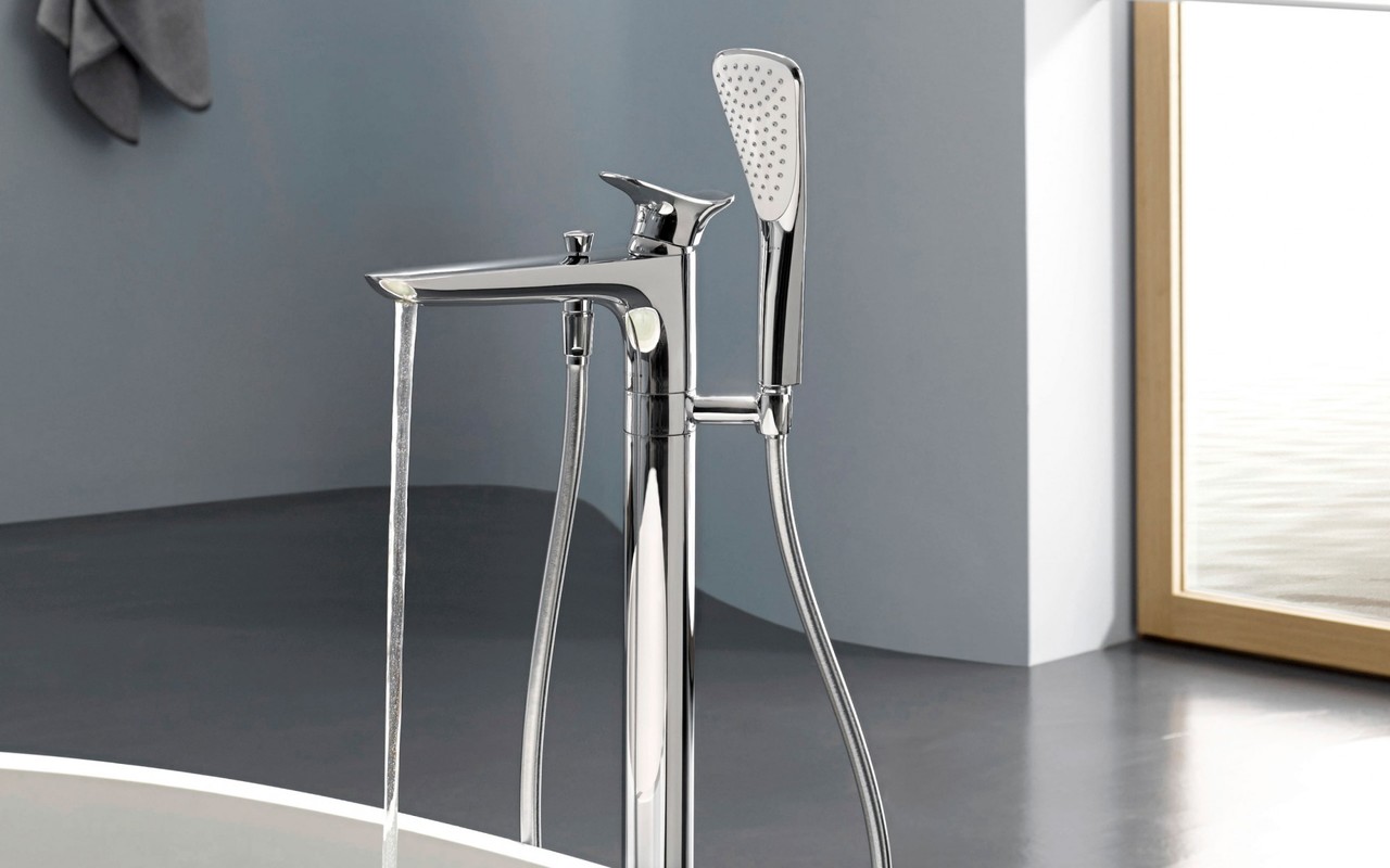 Змішувач підлоговий для ванни Ambienta (535900575), Kludi - Зображення 191264-37f7a.jpg