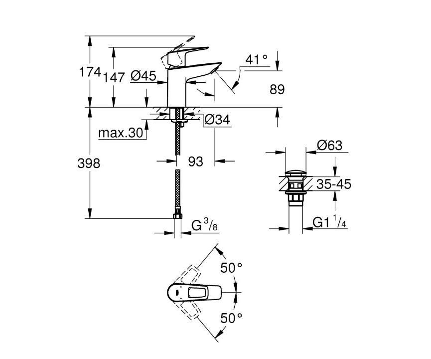 Змішувач для умивальника S-Size BauLoop 23878001 Grohe - Зображення 191285919-2adc6.jpg
