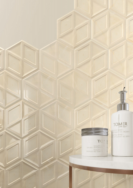 Плитка стінова Illusion Beige Heksagon STR 171x198x9 Paradyz - Зображення 1913140-613d4.jpg