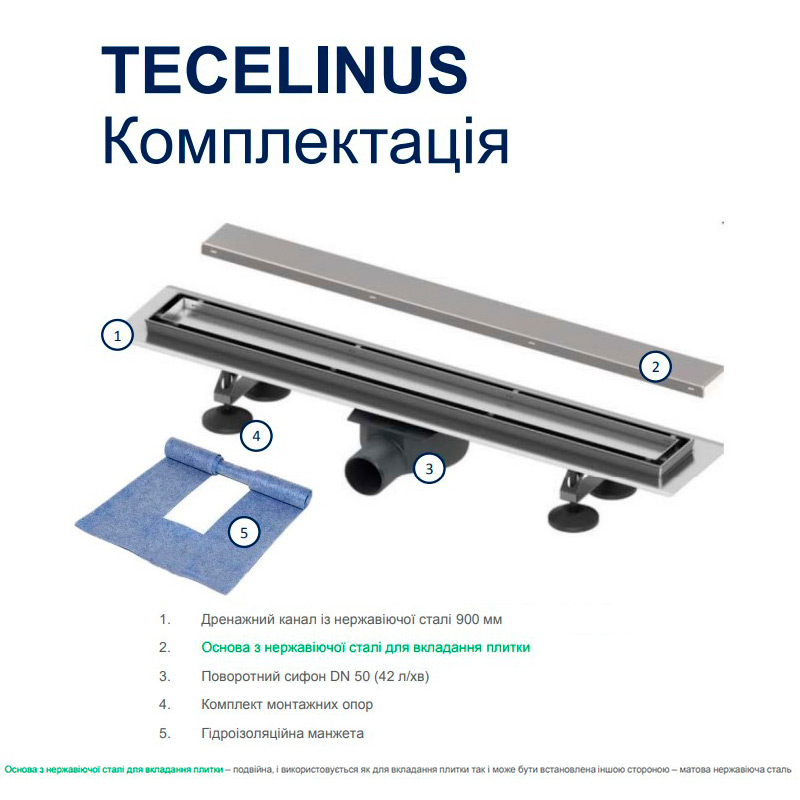 Душовий канал 80 см TECElinus 15103089 TECE - Зображення 1913368-b85df.jpg