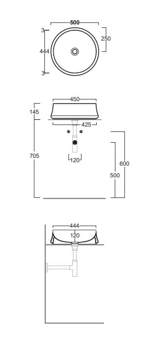 Умивальник Sharp SH01 Mirto matt SIMAS - Зображення 1915264-1235c.jpg