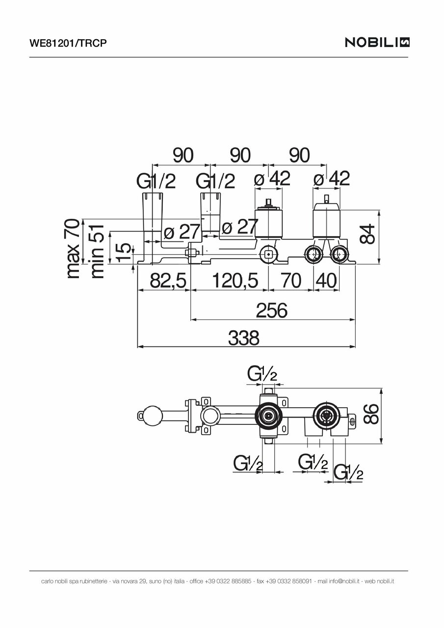Вбудована частина змішувача Velis Red Canyon PVD (WE81201-TRCP), Nobili - Зображення 1915408-837ef.jpg