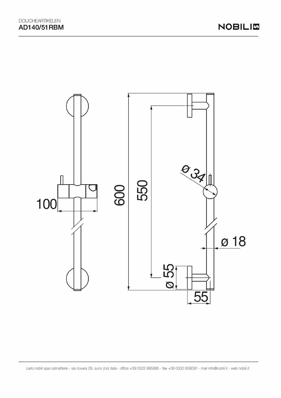 Душова стійка Velvet Black (AD140-51RBM), Nobili - Зображення 1915422-4f892.jpg
