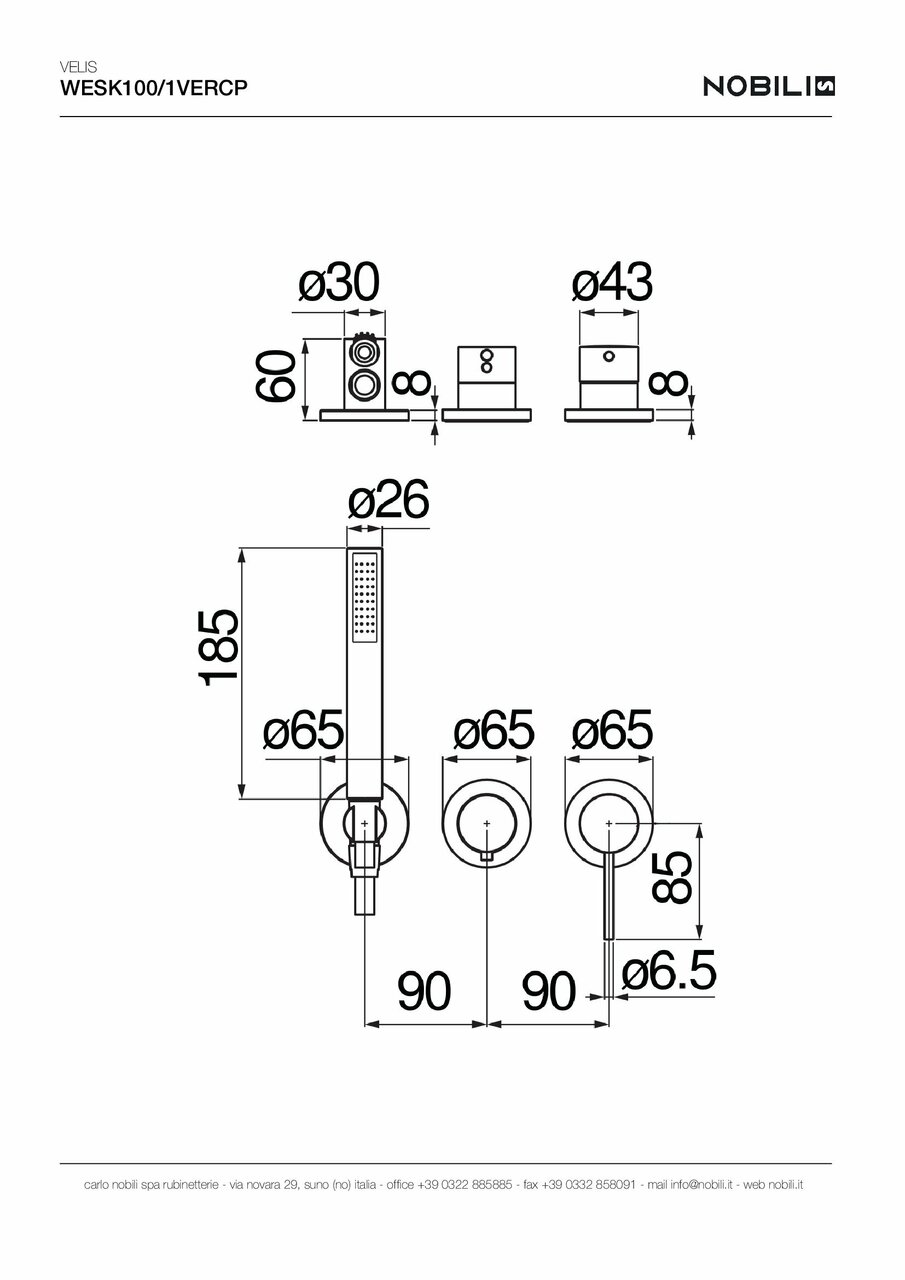 Змішувач для душу Velis Red Canyon PVD (WESK100-1VERCP), Nobili - Зображення 1915424-e4d53.jpg