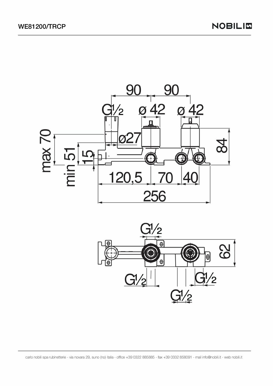 Вбудована частина змішувача Velis Red Canyon PVD (WE81200-TRCP), Nobili - Зображення 1915426-2e0dc.jpg