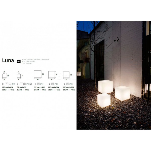 Світильник вуличний LUNA PL1 SMAL (213200), IDEAL LUX - Зображення 191584_L.jpg