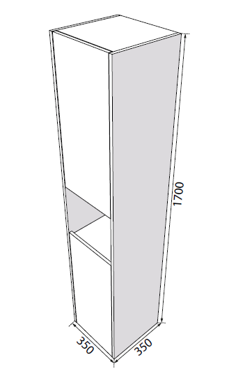 Пенал Silvia 170 Oak matt RADAWAY - Зображення 1917152-bb9df.png