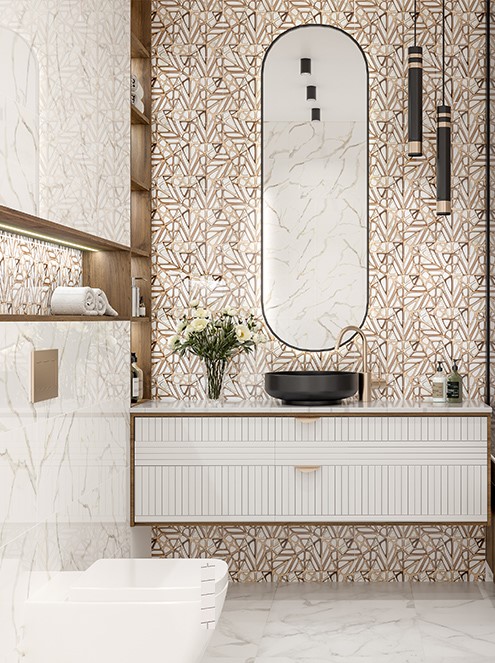 Плитка стінова Alta Fresco Білий 300x600x9 Golden Tile - Зображення 1917390-618fd.jpg