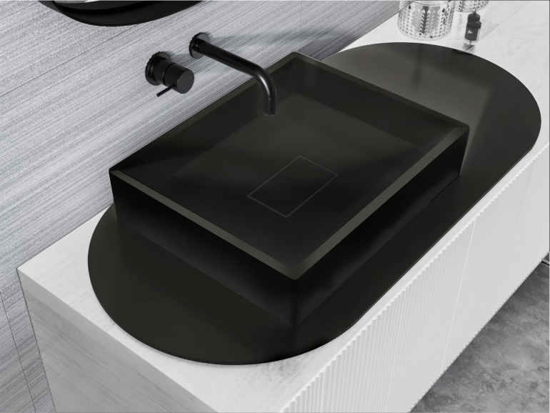 Умивальник Capri 500C Mirastone Black MIRAGGIO - Зображення 1917531-2a9ea.jpg