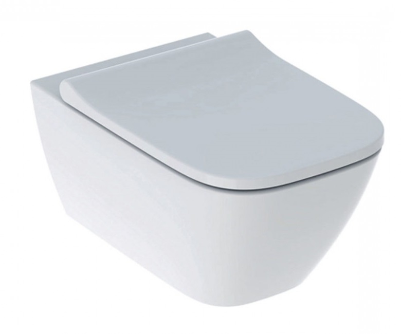 Унітаз підвісний з кришкою Smyle Square Rimfree 500.683.00.2 Geberit - Зображення