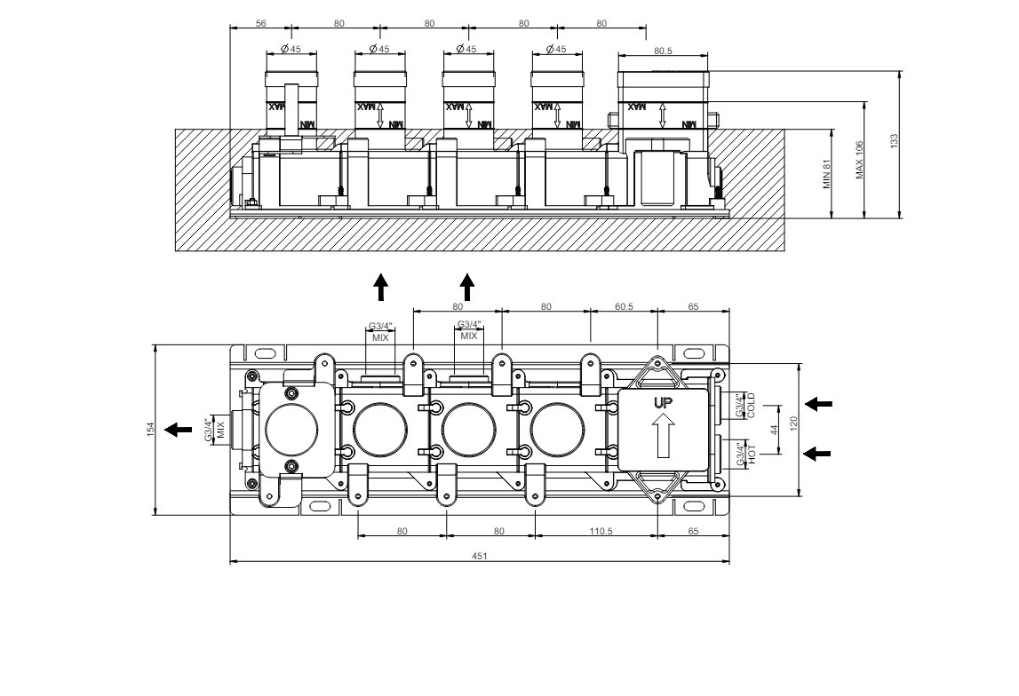 Вбудована частина змішувача 63013031 Gessi - Зображення 1917755-64b78.jpg