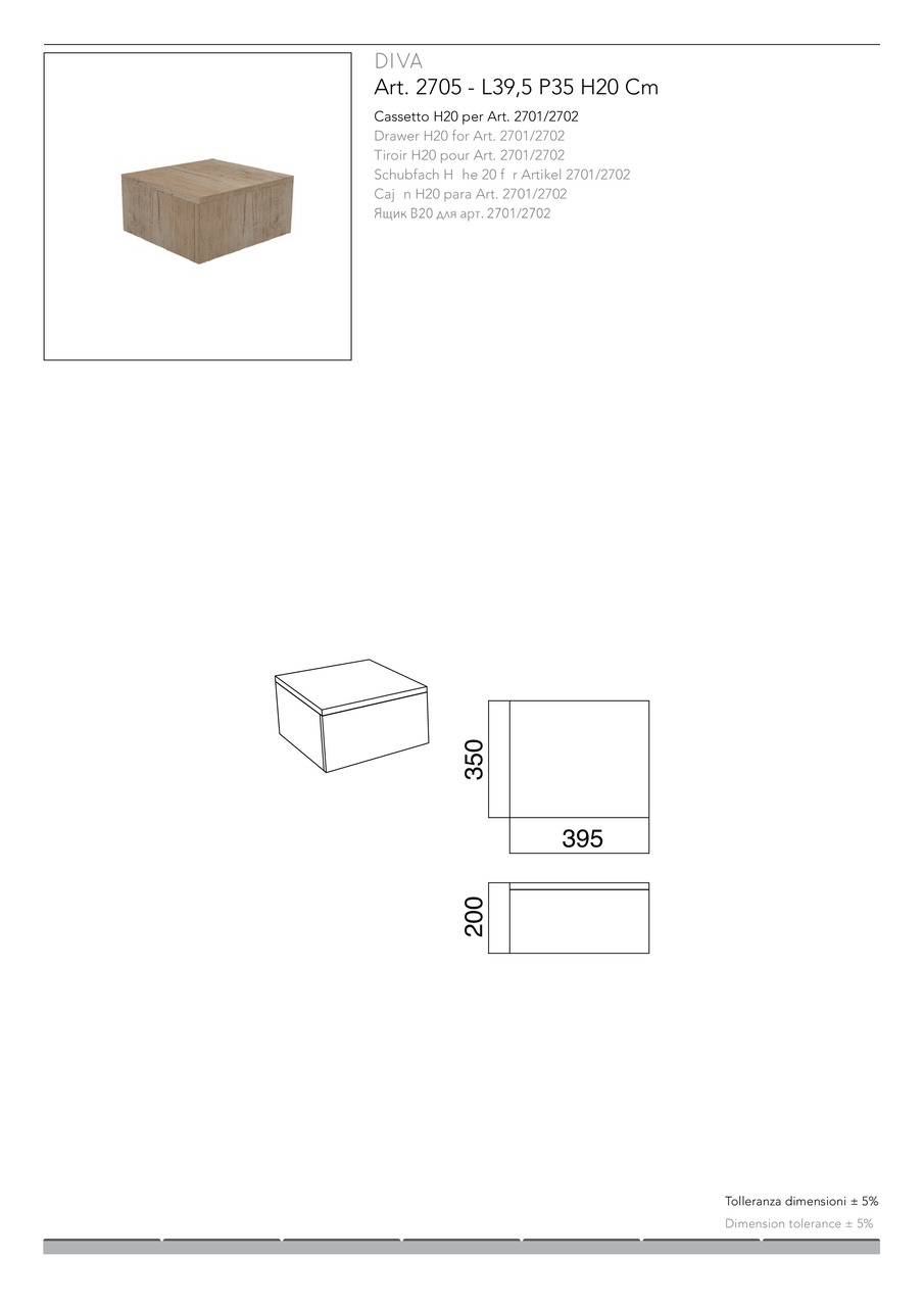 Шафка для консолі DIVA H20 Rovere Brizzo 270588 Scarabeo - Зображення 1917789-45781.jpg