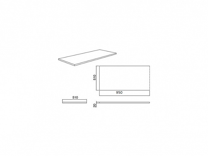 Столешница под умывальник 95 см PHORMA Ego Scuro 211095 Scarabeo - Зображення 1918499-f6d65.jpg