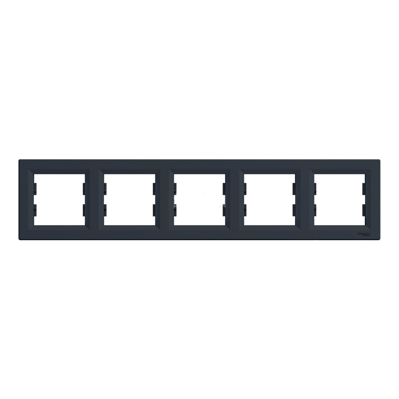 Рамка 5-місна горизонтальна Антрацит ASFORA (EPH5800571), Schneider Electric - Зображення