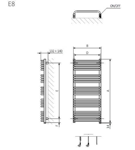 Рушникосушка Alex One 1140x500 Ral 9005 matt WWALN114050K9M5E8P Terma - Зображення 191925905-15d3a.jpg