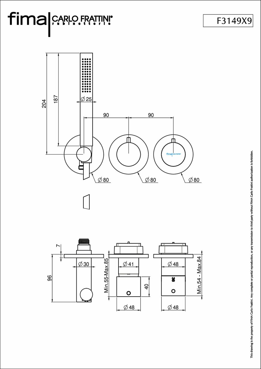 Змішувач для душу Fimatherm (F3149X9CR) Fima - Зображення 1919359-0b12c.jpg