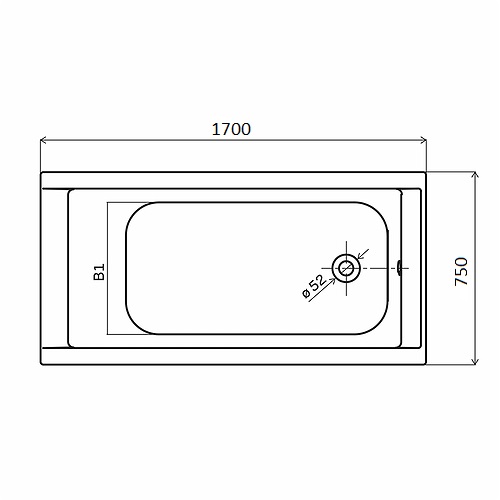 Ванна прямокутна Supero 170x75 Kolo - Зображення 1919737-30c12.jpg