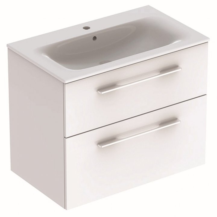 Шкафчик с умывальником 80 Selnova Square Slim rim 501.240.00.1 Geberit - Зображення