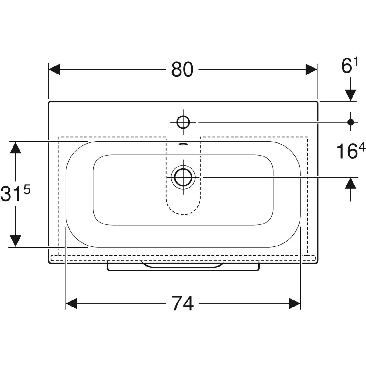 Шафка з умивальником 80 Selnova Square Slim rim Walnut 501.242.00.1 Geberit - Зображення 1920005-2f6b0.jpg
