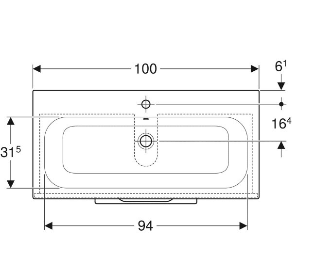 Шафка з умивальником 100 Selnova Square Slim rim 501.244.00.1 Geberit - Зображення 1920007-885a6.jpg