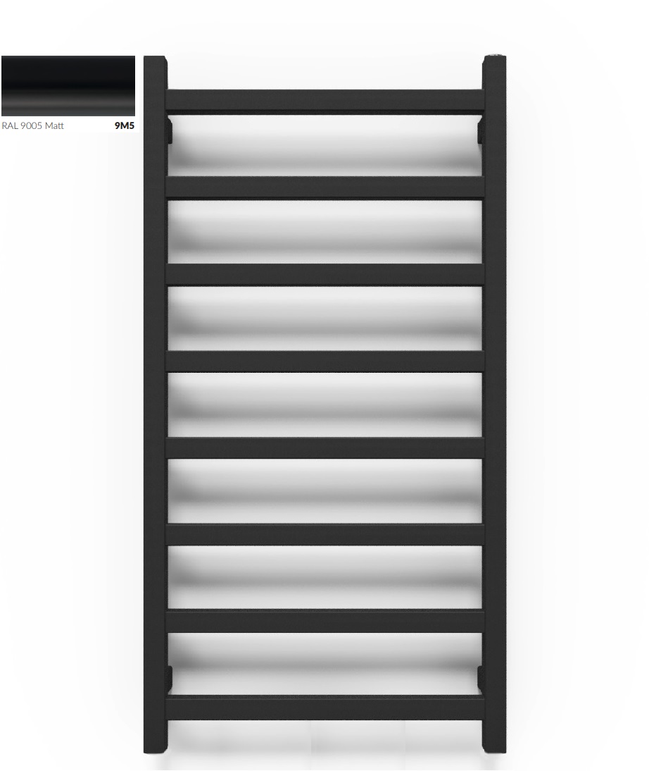 Полотенцесушитель BL037 1680x400 Ral 9005 mat WLB37168040K9M5E8TS1D Terma - Зображення