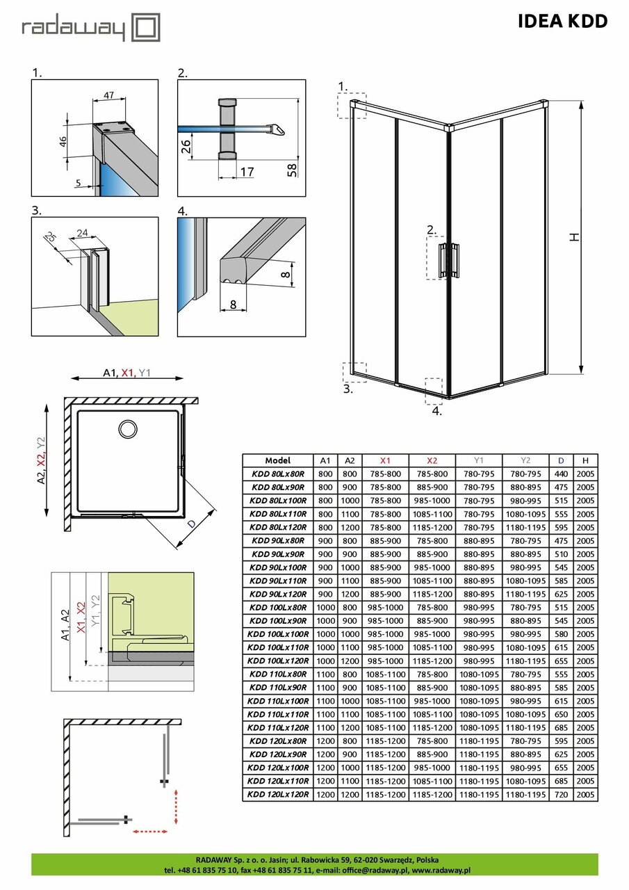 Душова кабіна (половина) Idea Gold KDD 100 R RADAWAY - Зображення 1920103-c95c9.jpg