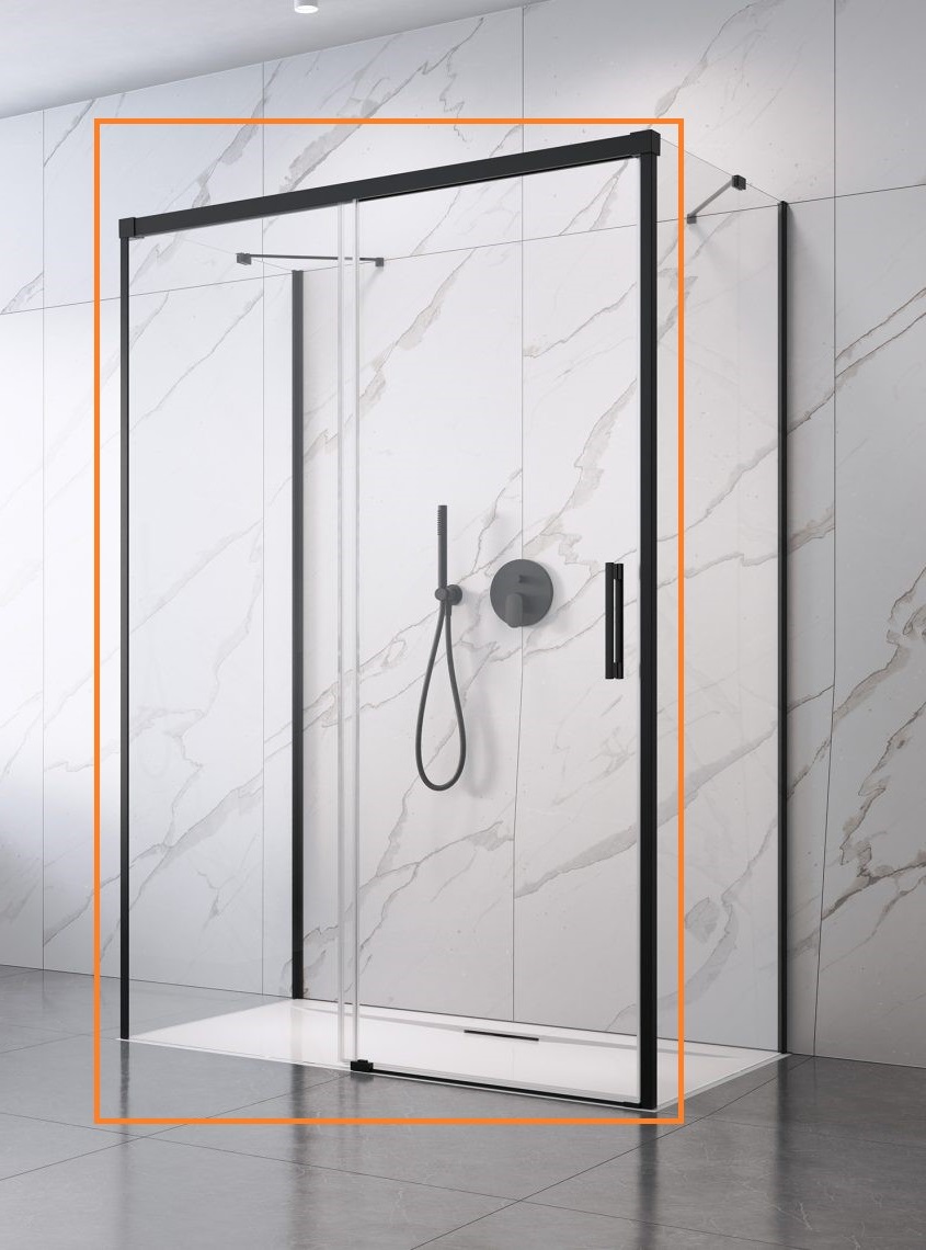 Душові двері Idea Black KDS+S 160 L RADAWAY - Зображення 1920161-91d61.jpg