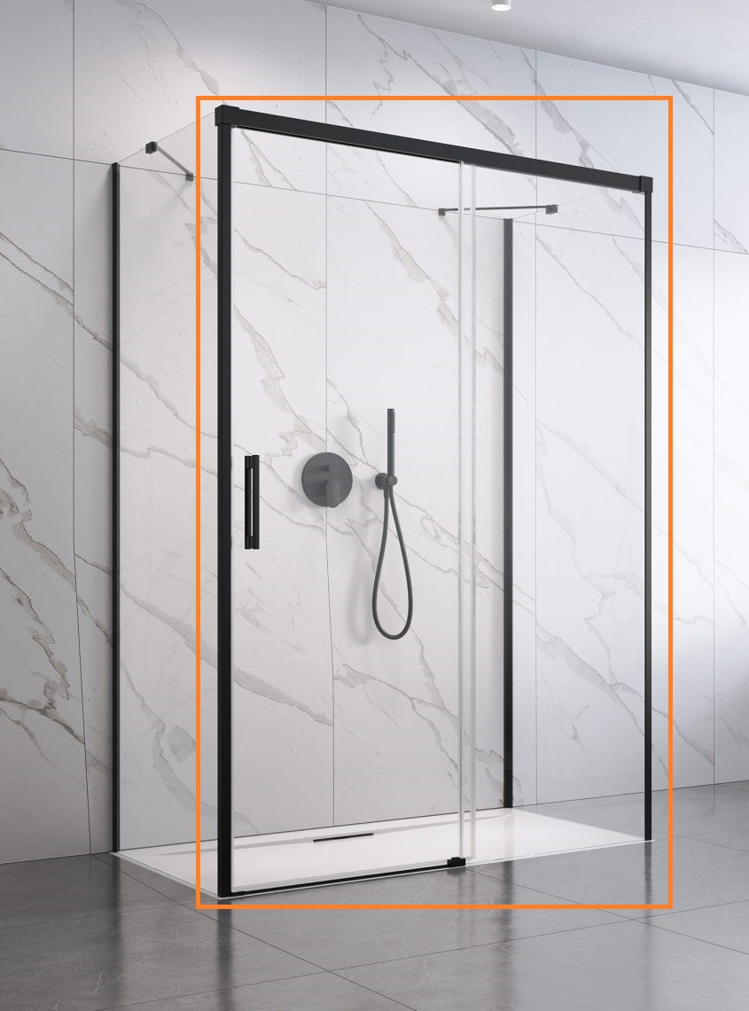 Душові двері Idea Black KDS+S 130 R RADAWAY - Зображення 1920171-014dd.jpg
