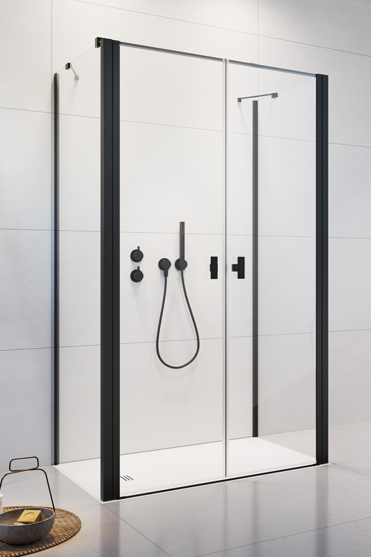 Душові двері NES 8 Black DWD+2S 120 RADAWAY - Зображення 1921779-5eb7c.jpg