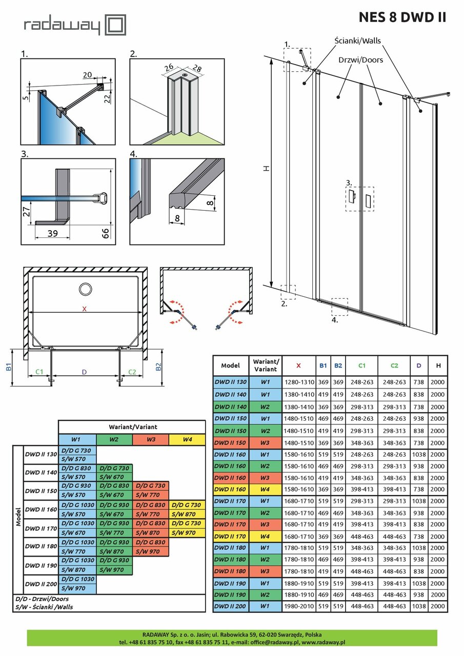 Комплект фронтальних стінок NES 8 DWD II 570 RADAWAY - Зображення 1921851-5a7d4.jpg