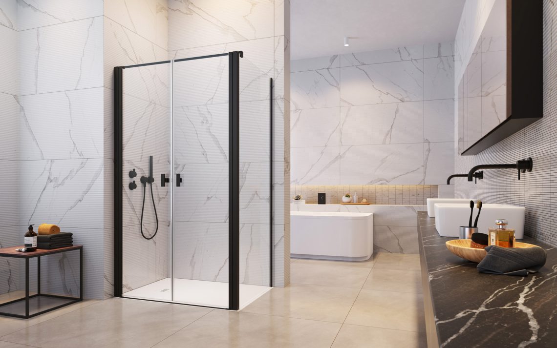 Душові двері NES Black DWD+S 100 RADAWAY - Зображення 1921889-c7a58.jpg