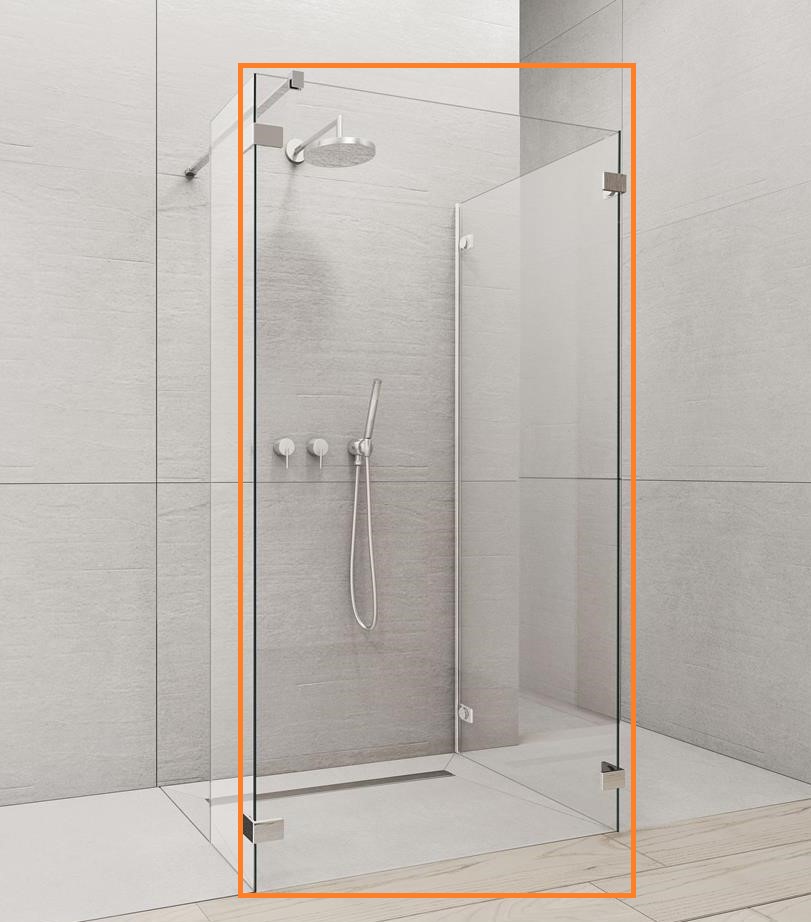 Фронтальная стенка Euphoria Walk-in IV W4 100 RADAWAY - Зображення