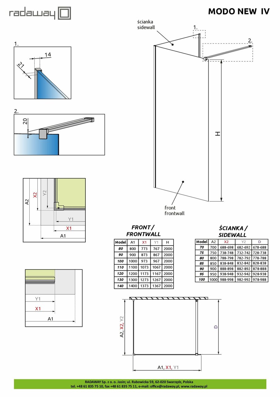 Душова стінка Modo New IV 100 RADAWAY - Зображення 1922531-efb83.jpg