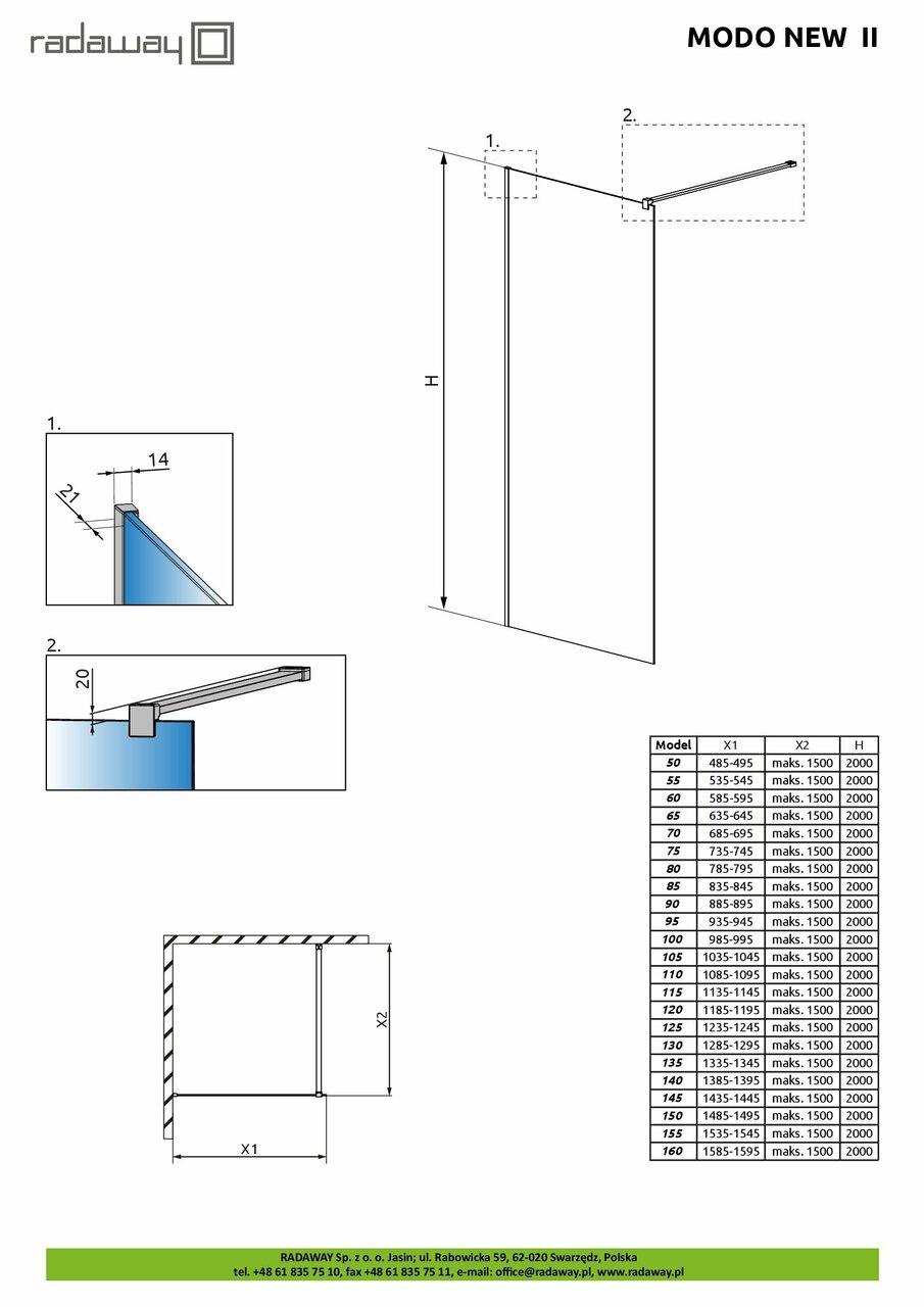 Душова стінка Modo New Gold II 120 RADAWAY - Зображення 1922601-98615.jpg