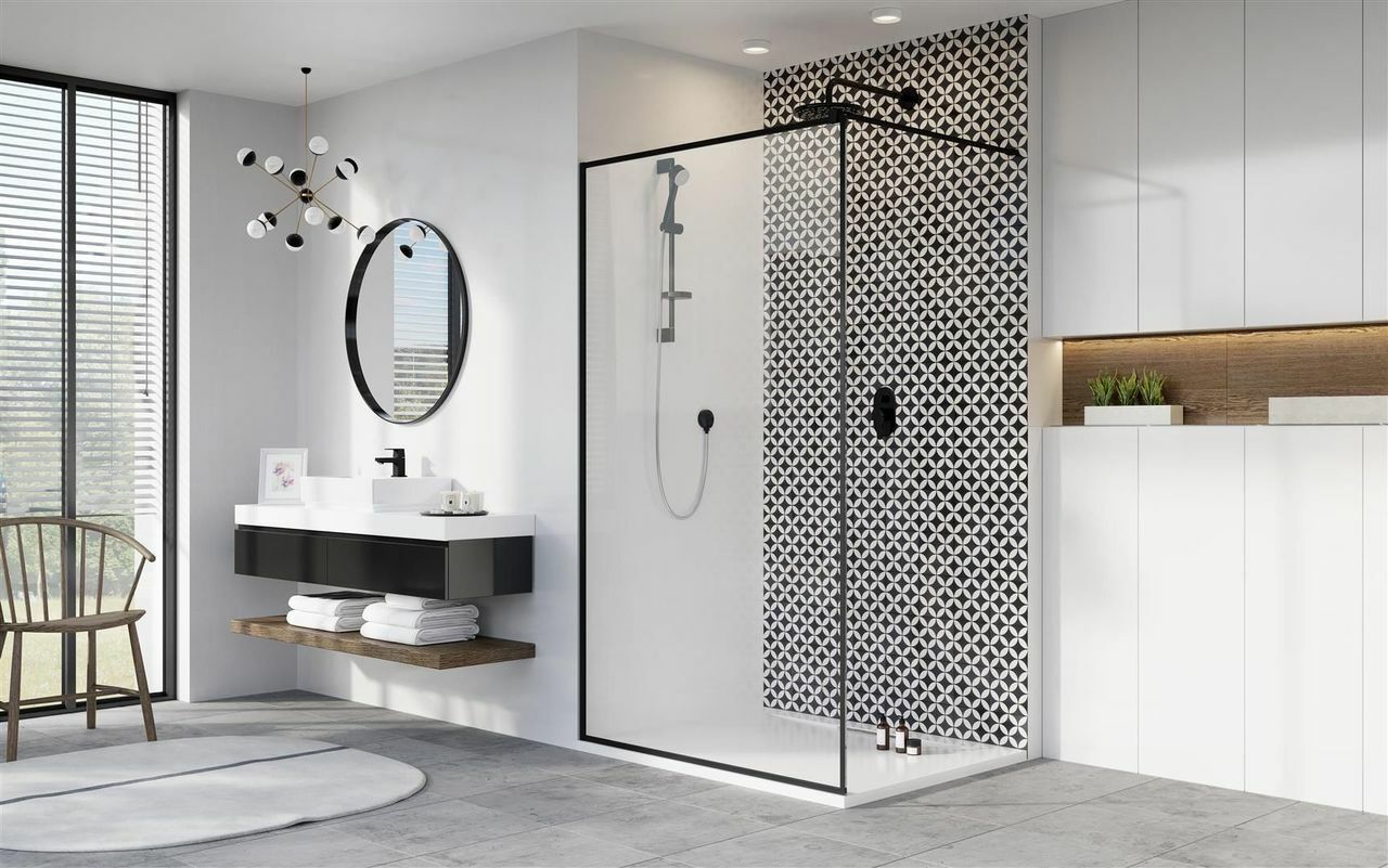 Душова стінка Modo X Black II 140 Frame RADAWAY - Зображення 1922793-62a40.jpg