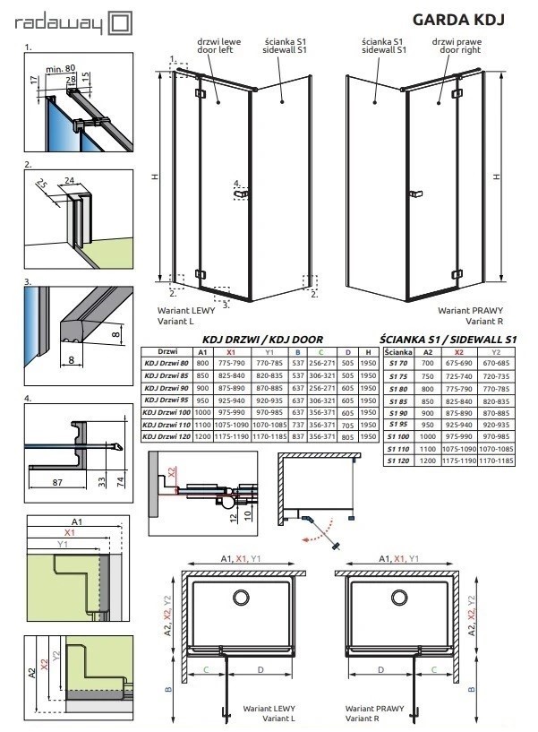Душова кабіна Garda Chrome KDJ 90x90 R RADAWAY - Зображення 192376209-a7222.jpg